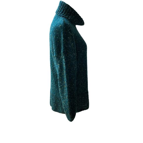 J. Jill Emerald Green Speckled Turtleneck Sweater Size S - Picture 2 of 7